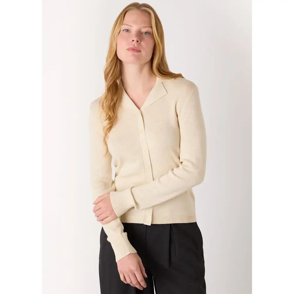 Whistles Oatmeal Phoebe Knit Shirt